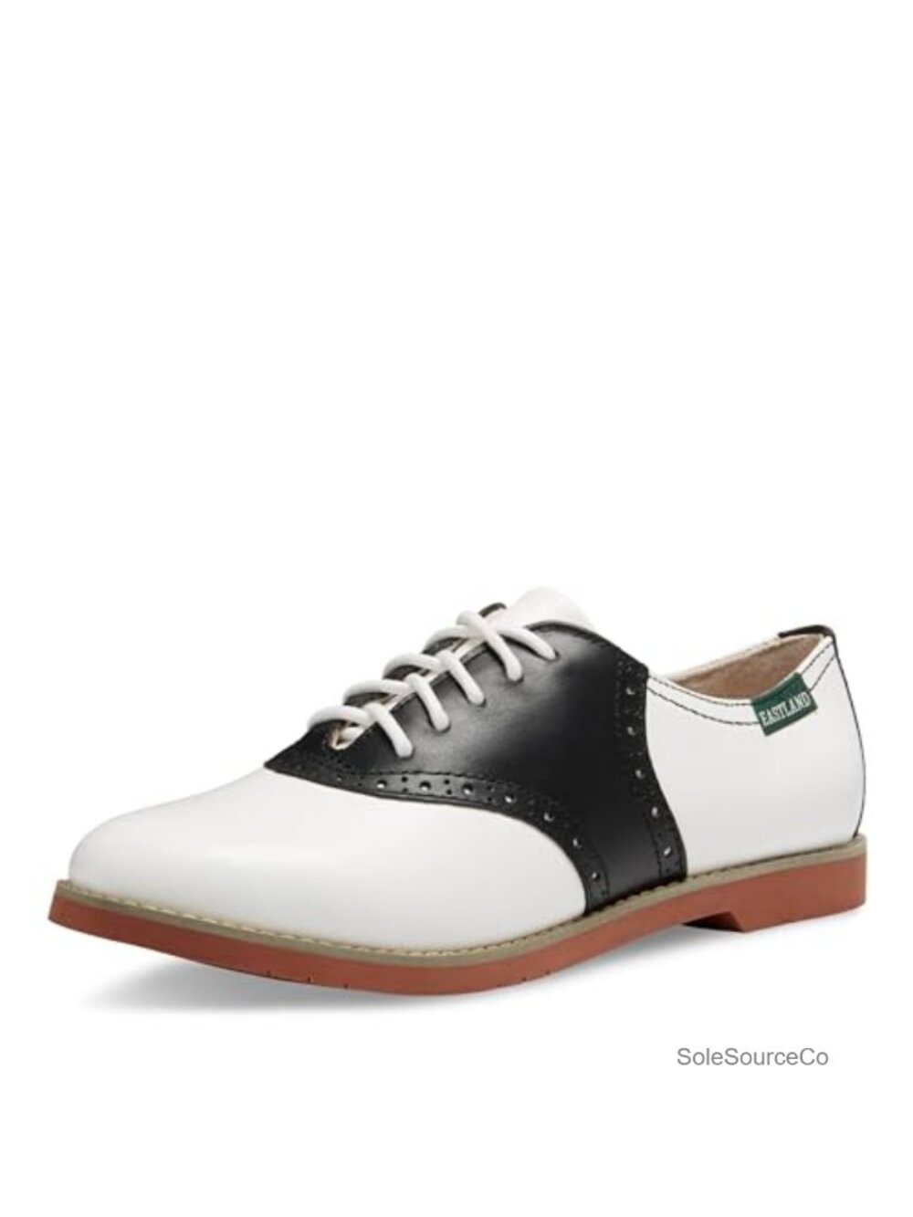 Womens Oxfords Leather Lace-Up Round Toe Brogue Casual Shoes